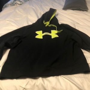 Under Armour black/neon hooded sweatshirt XL